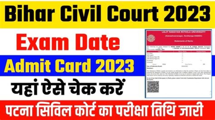 Bihar Civil Court Exam 2023 : परीक्षा तिथि / एडमिट कार्ड की लेटेस्ट सबसे पहले, देखें सबसे पहले